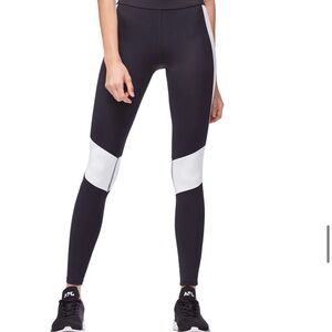 Good American Highrise Black and White Colorblock Leggings